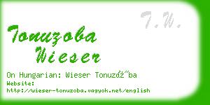 tonuzoba wieser business card